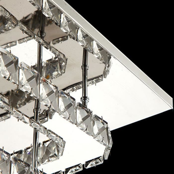Plafonnier LED Diamant style Lustre 30cm - Cristal - Lumière blanche