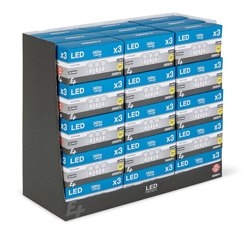 Energiespar-LED-Strahler, 345 lm, 3er-Pack, dimmbar, GU10