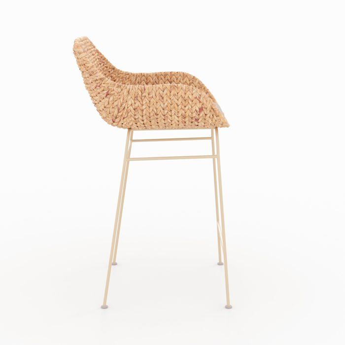 Lot de 2 chaises pour îlot central 66 cm en matière naturelle - Faro - Rendez-Vous Déco