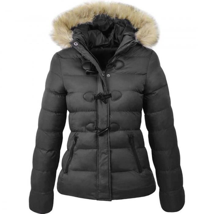 Chaqueta de plumas con calefacción - MOBIGARLAN - XD688 - Invierno - Capucha de piel sintética - Cortavientos