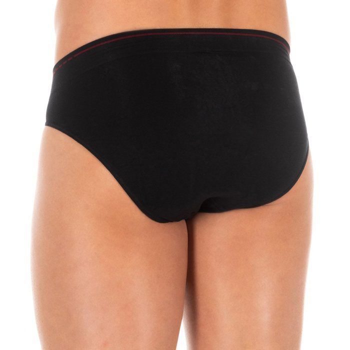 Set van 2 instappers: Unno Basic naadloze herenslippers D05HE bieden goede bewegingsvrijheid en comfort - Zwart/Bruin