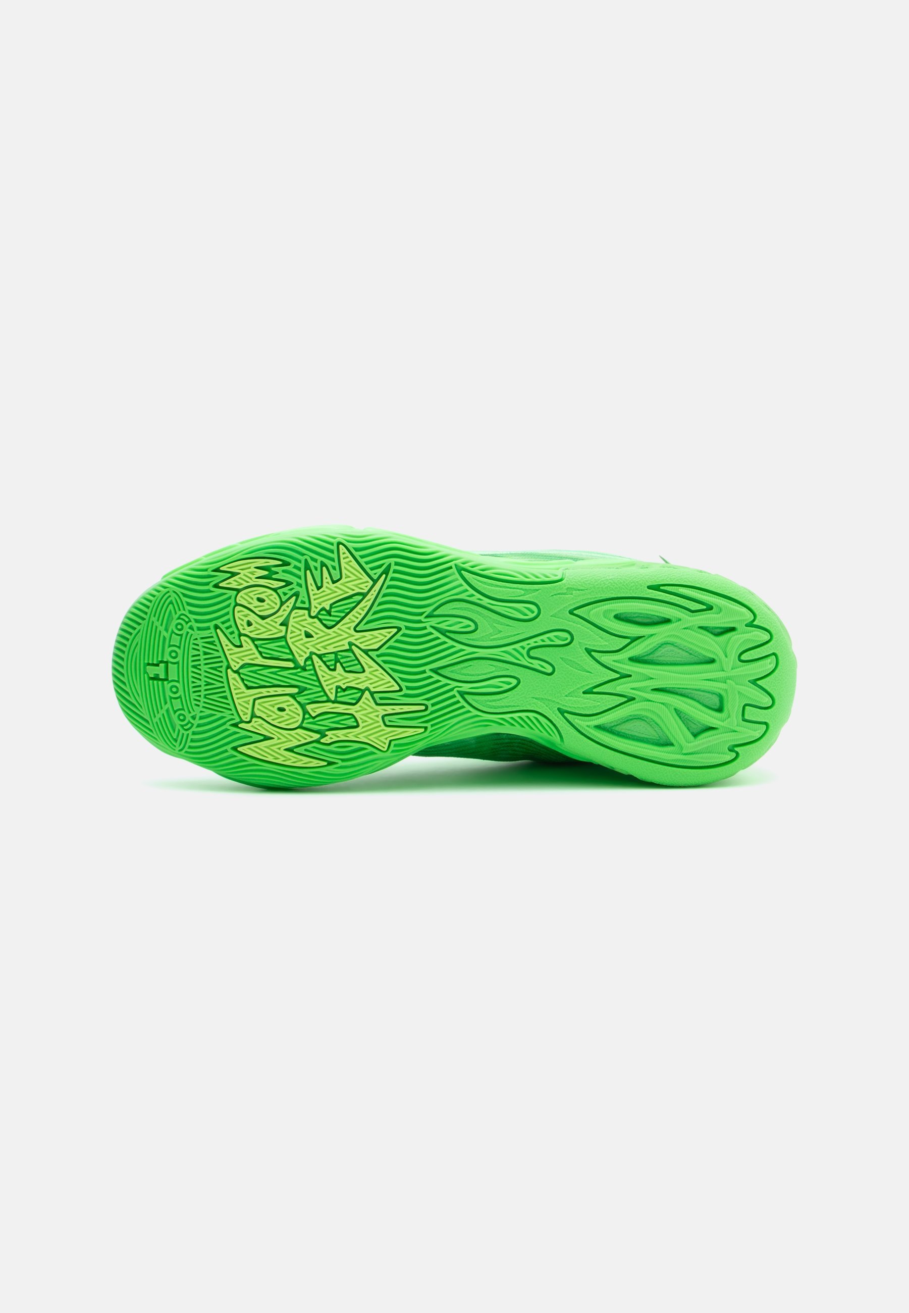 Puma MELO MB.04 LO TEAM - Basketballschuhe - grünes, schimmerndes/funkelndes Licht