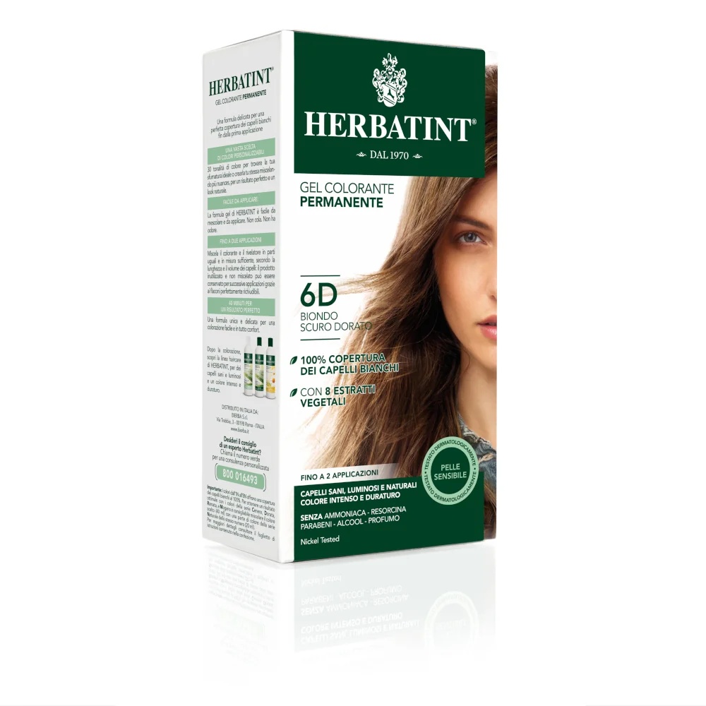 HERBATINT Herbatint Coloration Permanente Gel 6D Blond Doré Foncé 150 ml