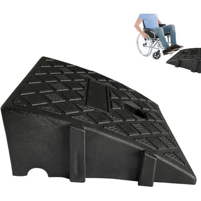 Rampa de carga, rampa de goma resistente, rampas de umbral portátiles y ligeras para coche, scooter, caravana y silla de ruedas.