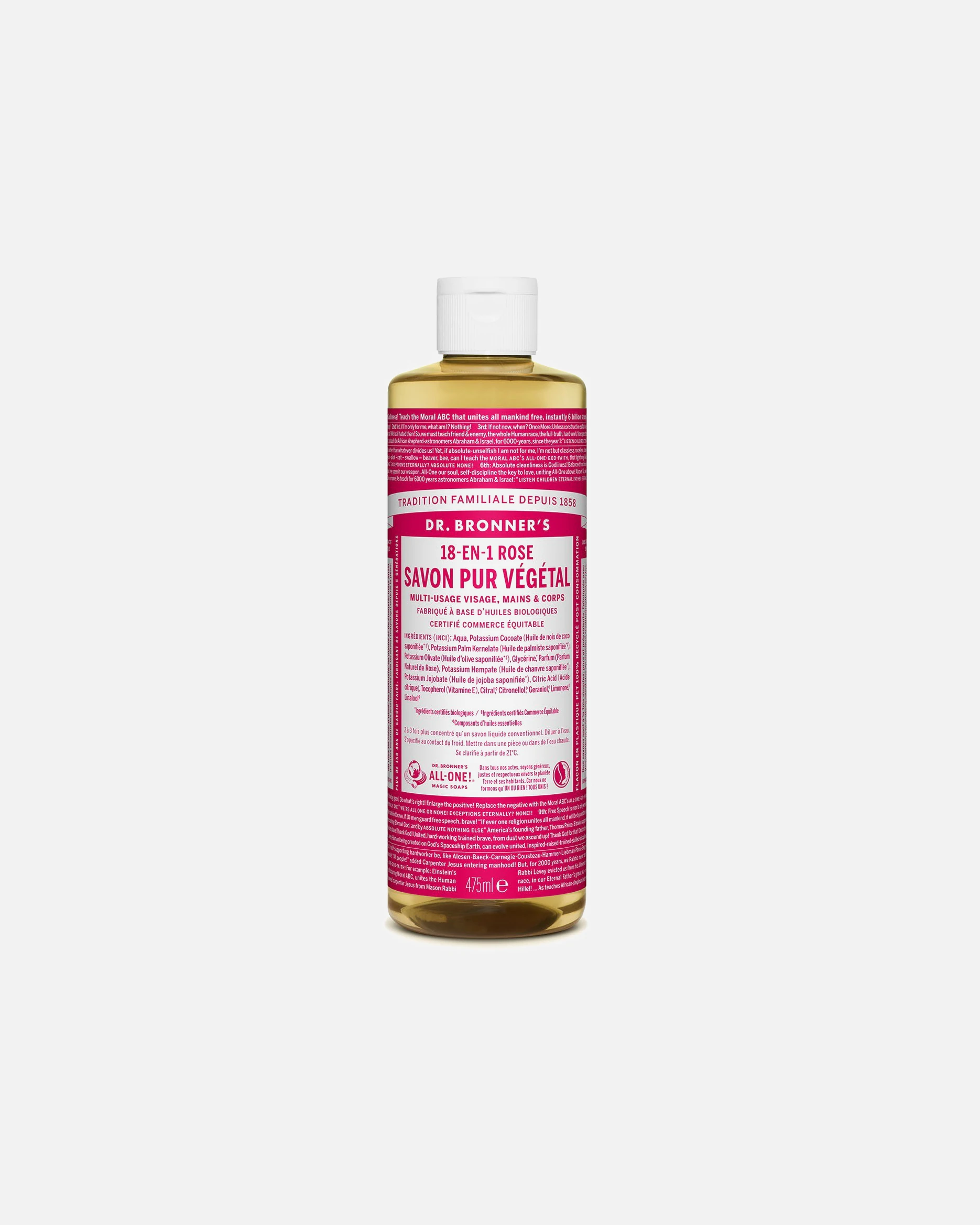 Dr. Bronner's Savon liquide Rose