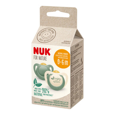 Nuk Latex For Nature dude 0-6m 2 komada 2 komada