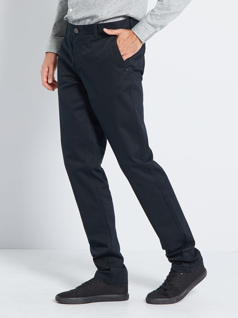 Calça Chino Slim Tamanho 38 +195 cm - Preta