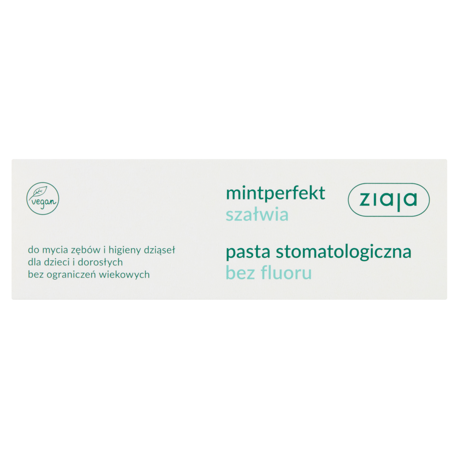 Ziaja tandpasta til tandbørstning og tandkødshygiejne til børn og voksne med salvie uden fluorid 75 ml Mintperfekt