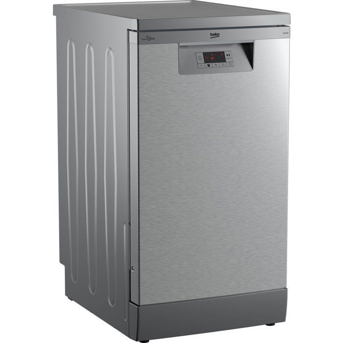 BEKO BDFS15030X Vrijstaande vaatwasser - 10 couverts - Inductie - 45 cm breed - 47 dBA - Energieklasse D - Vingerafdrukbestendig roestvrij staal