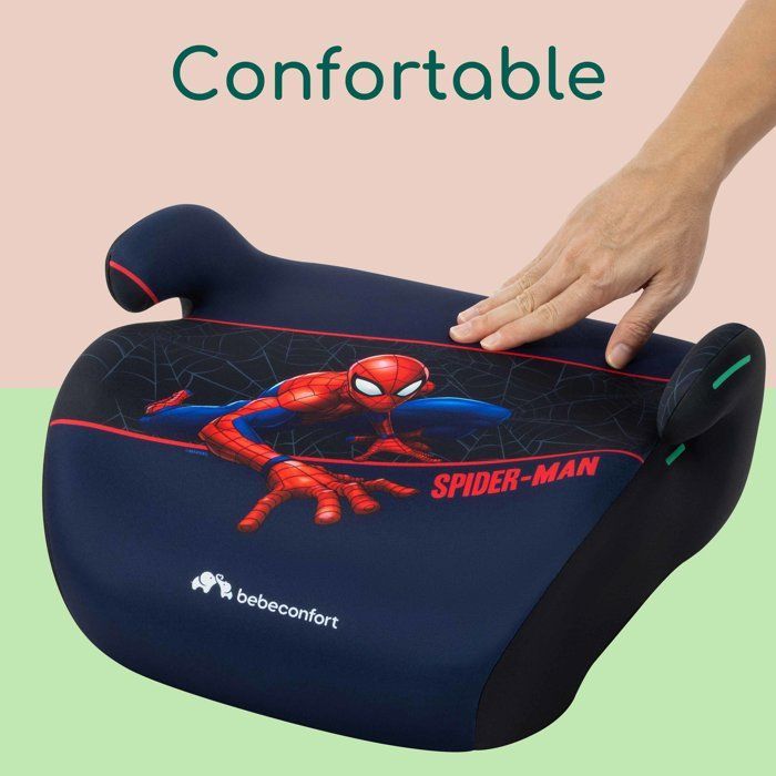 Seggiolino auto Bebeconfort DISNEY© Manga i-Safe, rialzo per bambini dai 6 ai 12 anni, altezza 128-150 cm, peso 22-36 kg, leggero, con cintura di sicurezza, autentico Spiderman