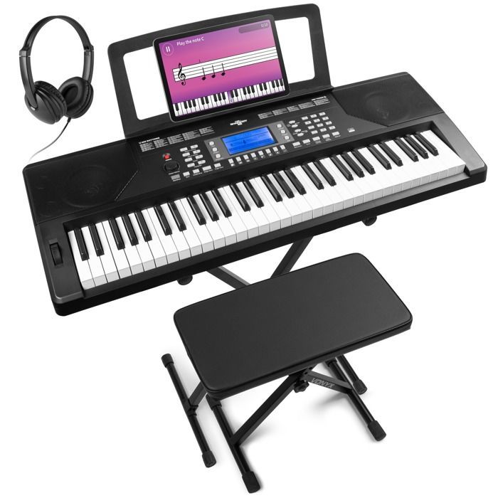 Max Rhapsody61P - 61-tangenters halvvektet elektronisk keyboard, komplett pakke, stereohøyttalere - MIDI-keyboard