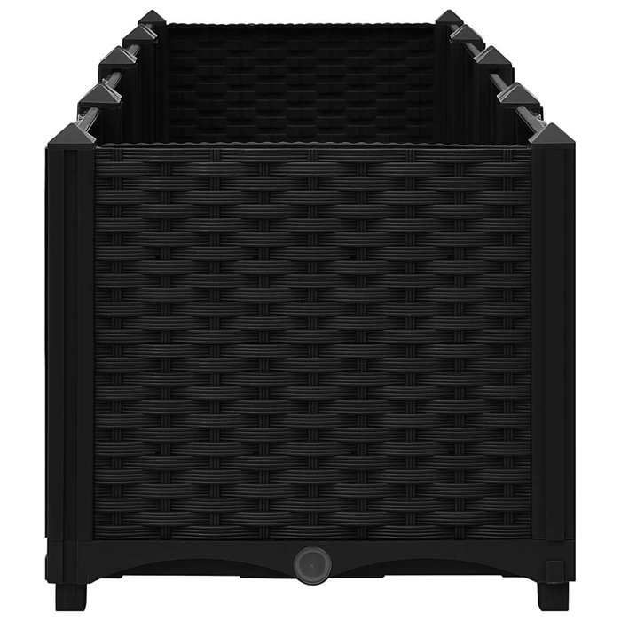 vidaXL Lit Surélevé Jardinière Bac à Fleurs Pot de Plantes Lit de Plantation Jardin Balcon Terrasse Extérieur 160x40x38 cm 316533