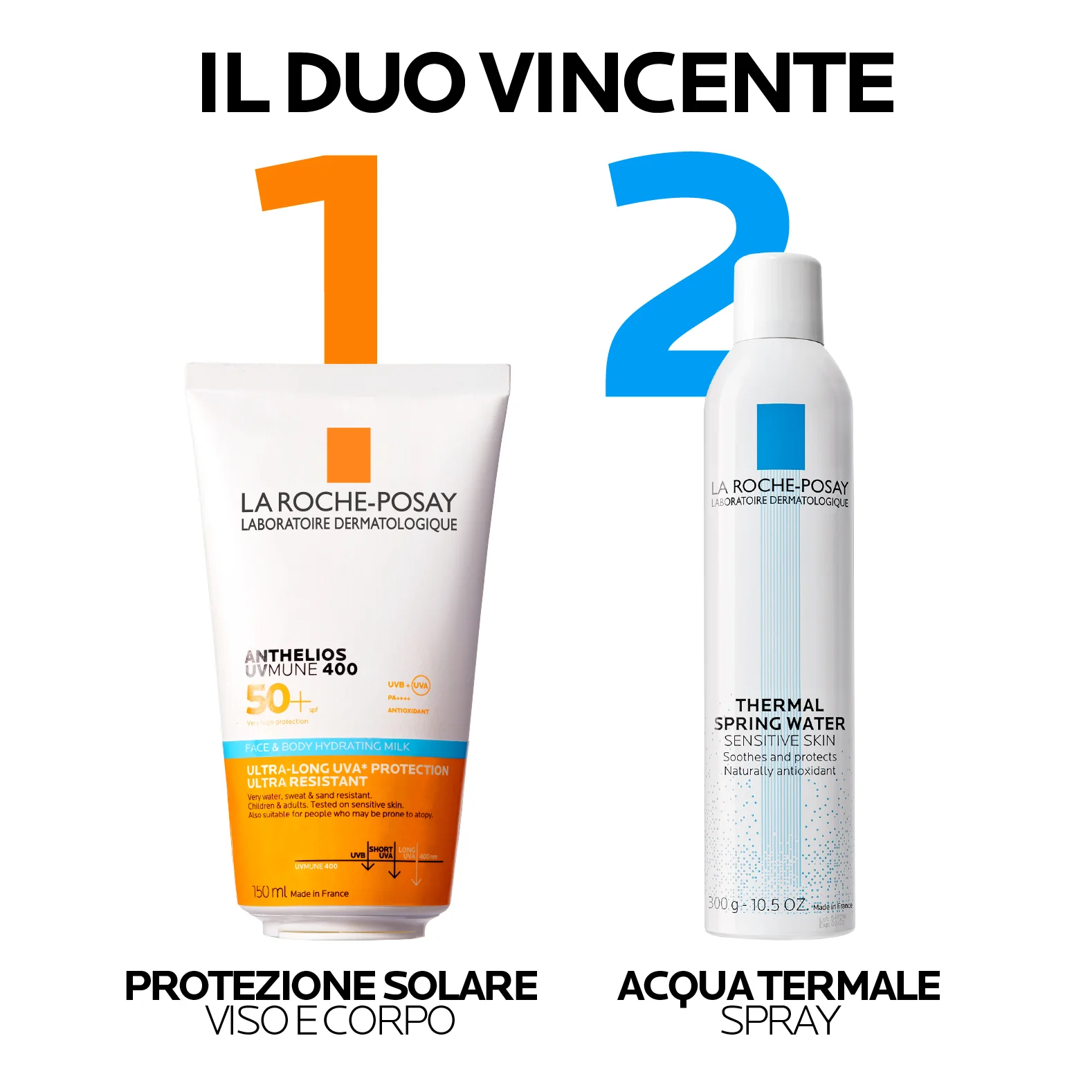 Anthelios UVMune 400 Latte viso e corpo SPF50+ - Latte solare corpo alta prot., Solare viso alta prot.