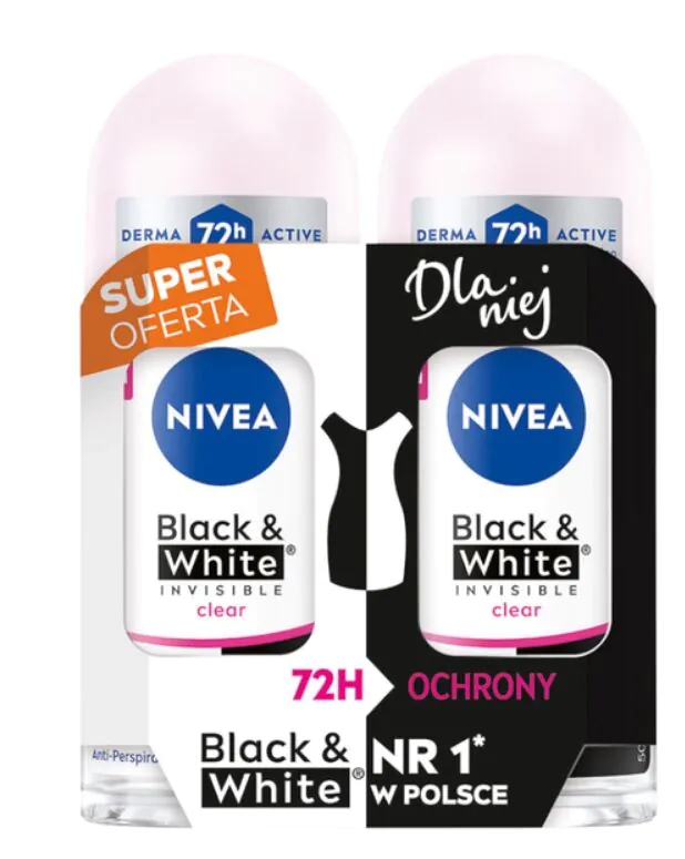 Nivea Deo Roll-on Black & White Duopack 2x50ml