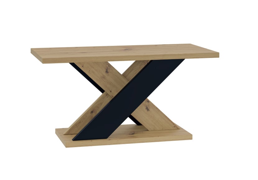 Ława kawowa dekor dąb artisan 110x70 XARA MINI nowoczesny stolik loftowy