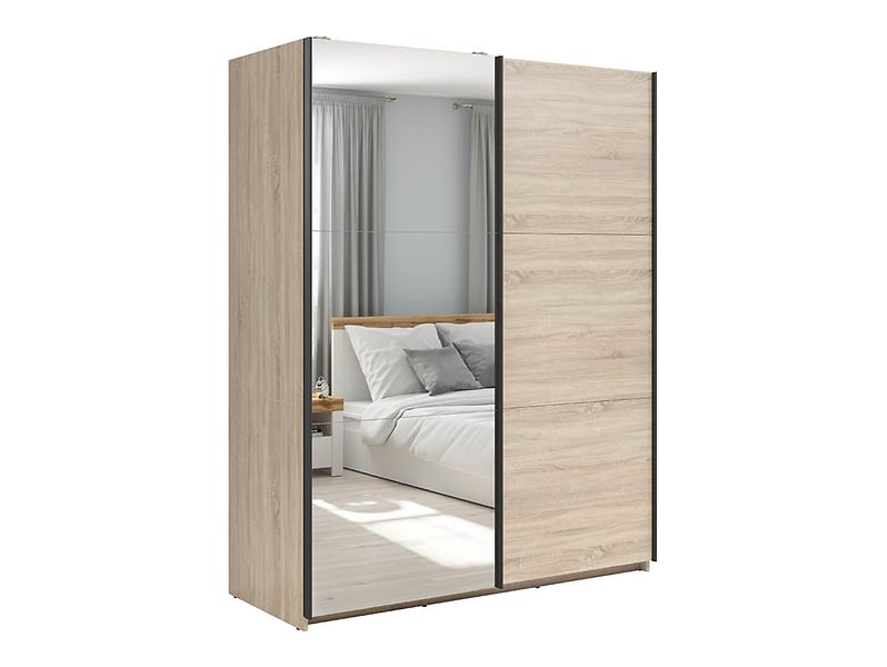 Szafa przesuwna Tetrix 153 cm z lustrem dąb sonoma