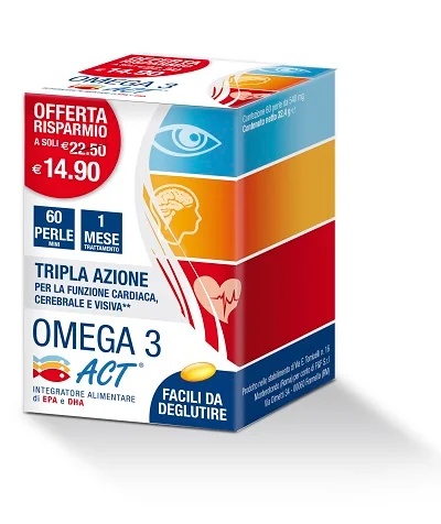 Complément alimentaire F&F Omega 3 Act, 60 granules d'acides gras essentiels