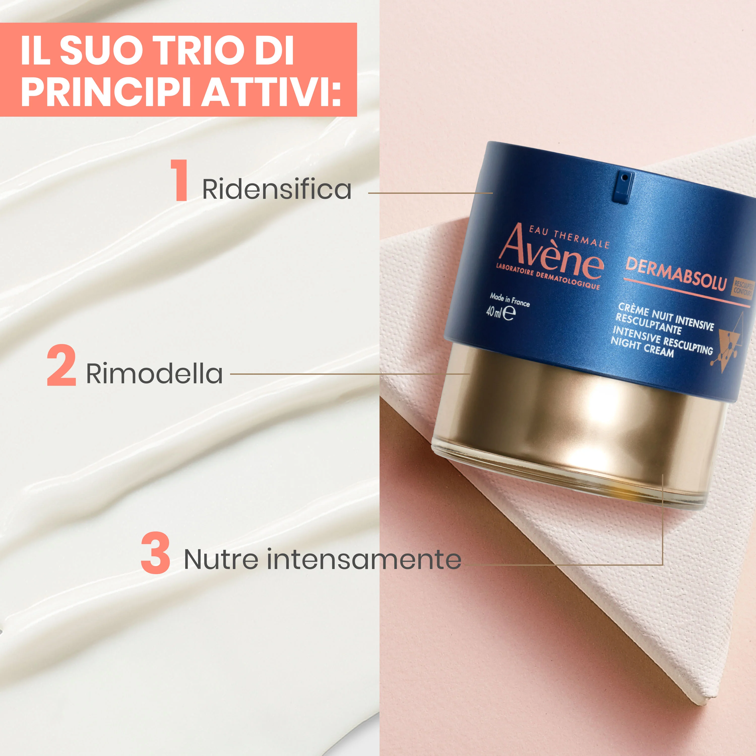 DermAbsolu Crema Notte Intensiva Rimodellante - Tratt.globale viso notte , Tratt.viso notte antirughe
