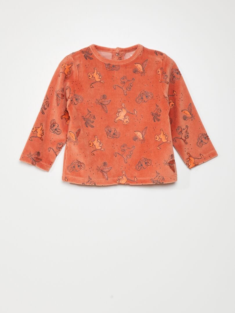 Conjunto de pijama de veludo Disney de 2 peças - Simba