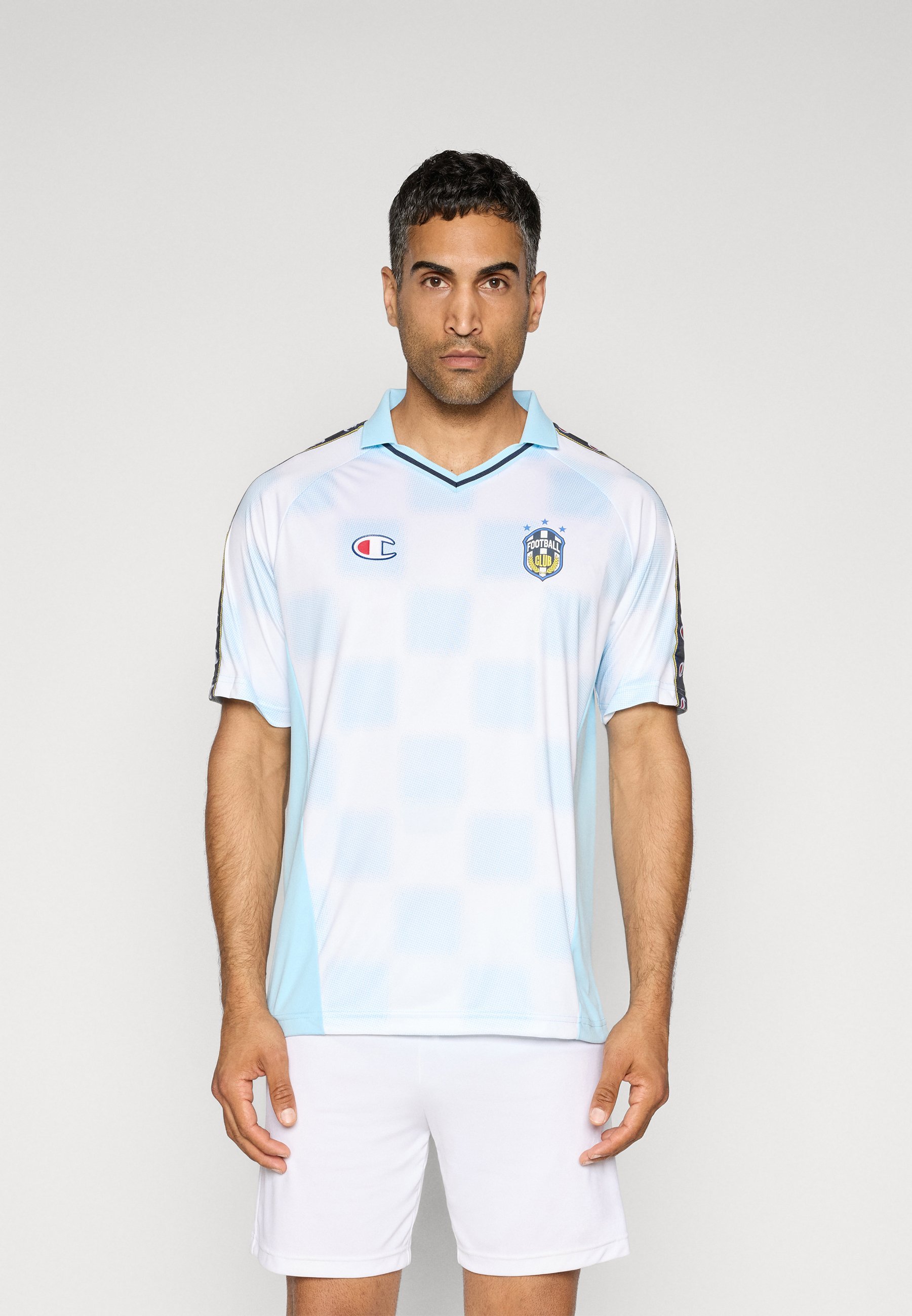 Champion SPORTS HERITAGE FOOTBALL - T-shirt met print - lichtblauw