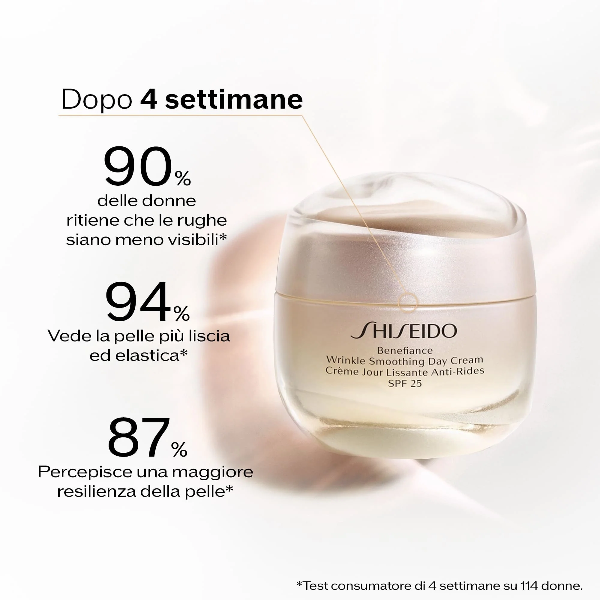 Benefiance Wrinkle Smoothing Day Cream SPF25 - Crema viso giorno antirughe, Crema viso giorno idratante, Crema viso giorno illuminante, Trattamenti Protettivi