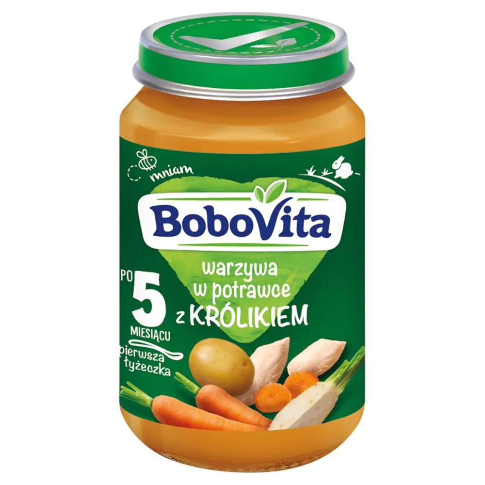 Bobovita Obiad Warzywa w potrawce z królikiem