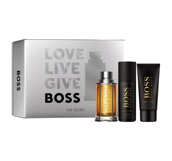 Hugo Boss Boss The Scent for Him woda toaletowa spray 100 ml   dezodorant spray 150 ml   żel pod prysznic 100 ml