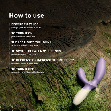 Lelo analinis stimuliatorius Loki Wave 2 Violet 1 vnt. 1 vnt.