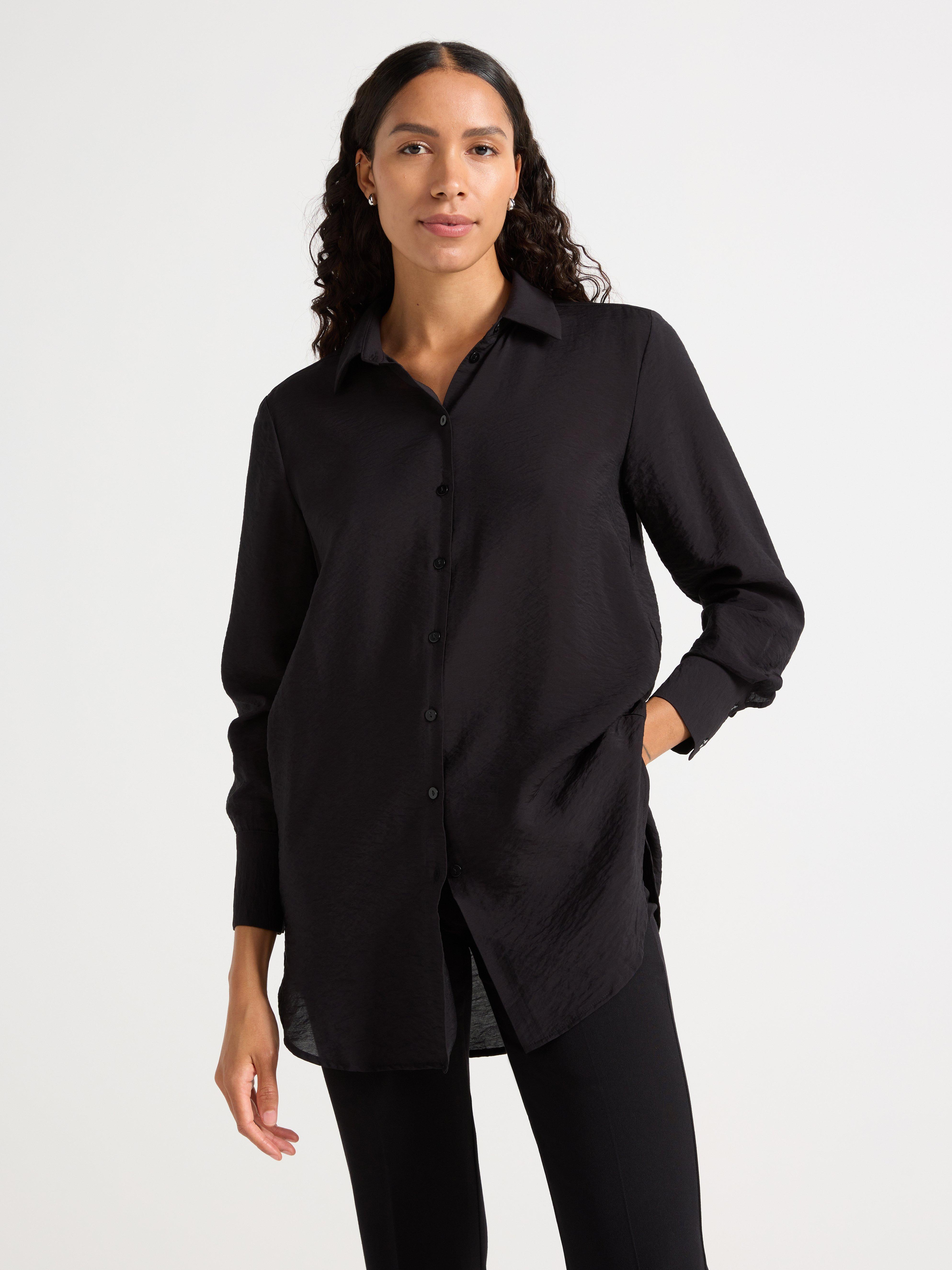 Camisa de manga larga negra