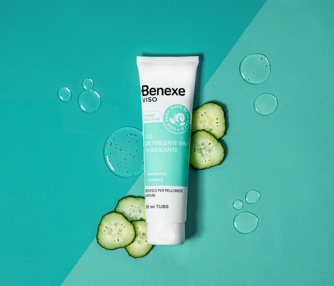 BENEXÈ Gel Nettoyant Visage Benexe' pour les 20-30 ans 150 ml Contre les imperfections cutanées