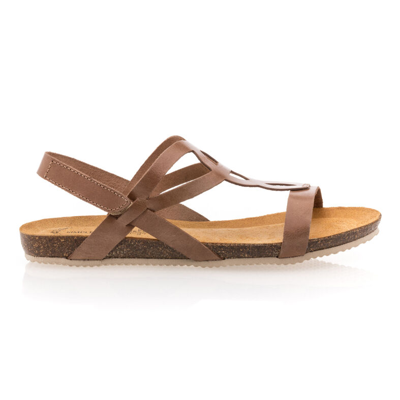 Braune Damensandalen / Zehenfreie Schuhe