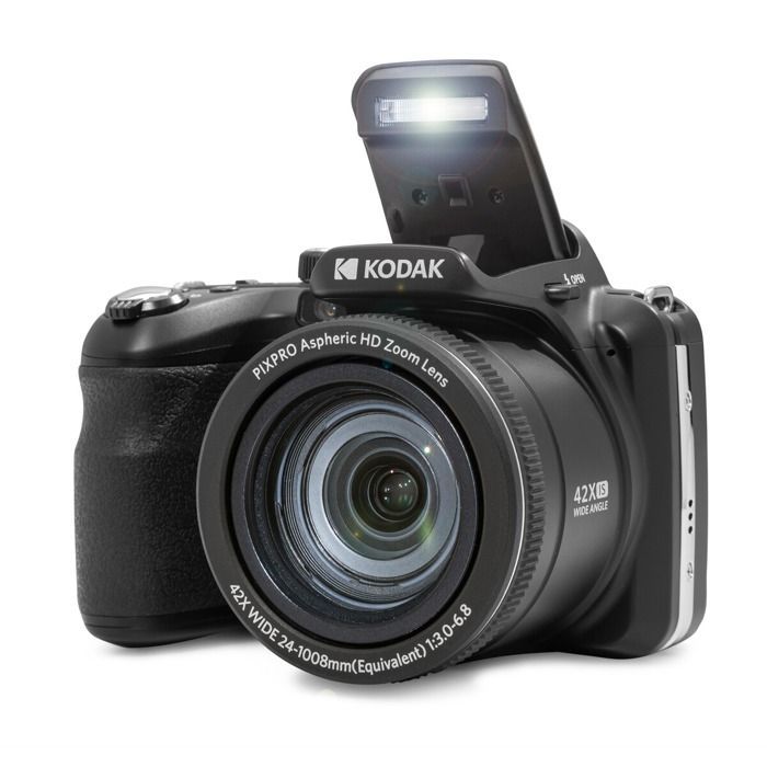 Câmera digital Kodak PIXPRO AZ425 preta + segunda bateria (tipo LB060) + cartão de memória de 32 GB