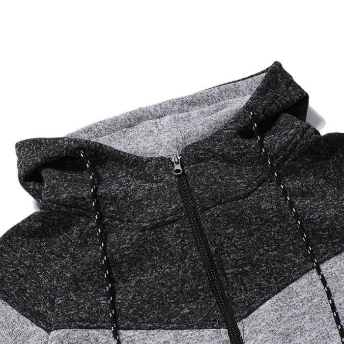 Men's 2-Piece Hooded Tracksuit, Grey - Multisport - Long Sleeves