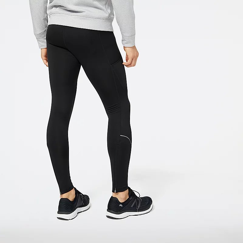 Męskie legginsy Impact Run Heat - CZARNE