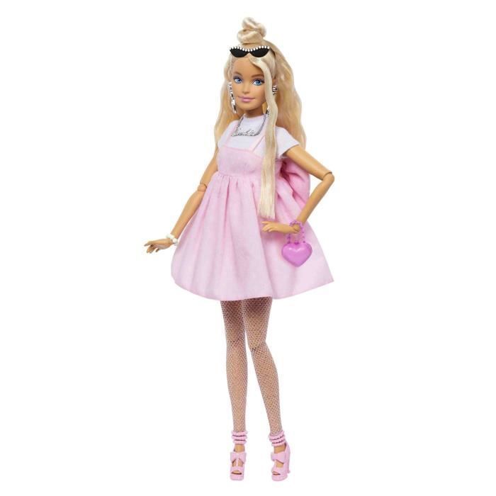 Barbie-Deluxe Style-Poupée Barbie Blonde À Robe Rose Pastel - 4ans+ - HYV27