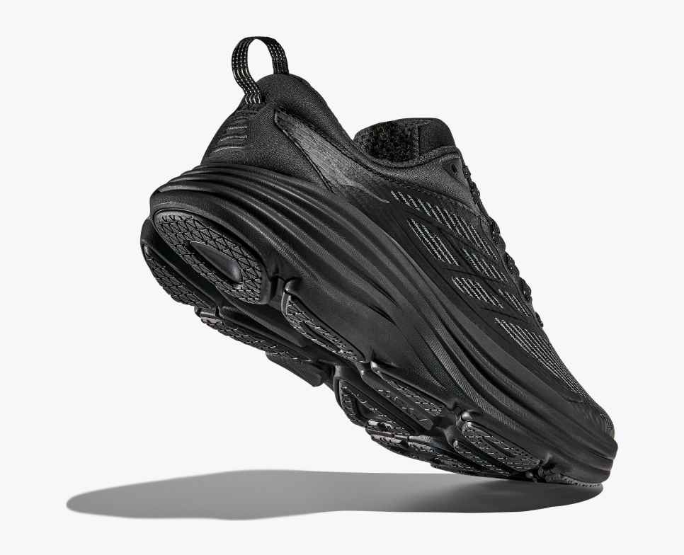 HOKA Stealth/Tech Bondi 8 Käfig Schwarz/Schwarz