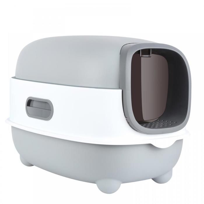 JEOBEST. Bac A Litiere Chat - Maison de Toilette pour Chat - 40*39*56cm - Compartiment Inférieur Amovible