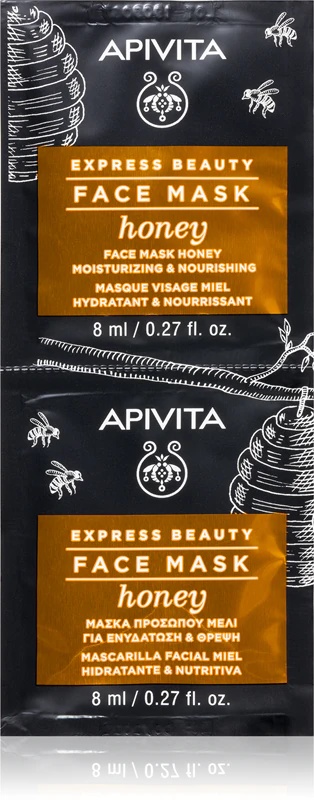 Apivita Express Beauty Nourishing Face Mask Medena vlažilna in hranilna maska za obraz