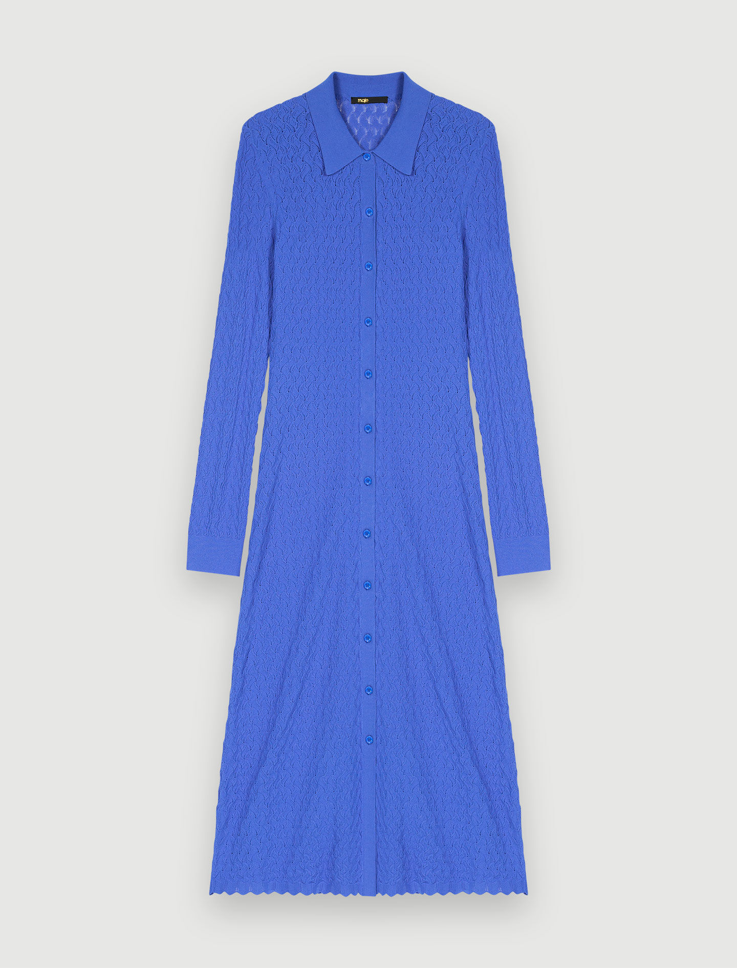 Pointelle-vest - Blauw