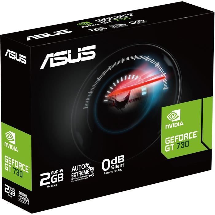 Graphics card - ASUS - GT730-4H-SL-2GD5 - NVIDIA GeForce GT 730 - 2 GB GDDR5 - Passive cooling