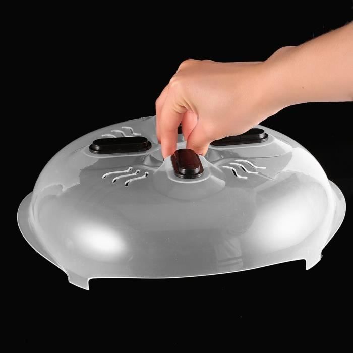Tampa protetora contra respingos para micro-ondas com prático fecho magnético, transparente