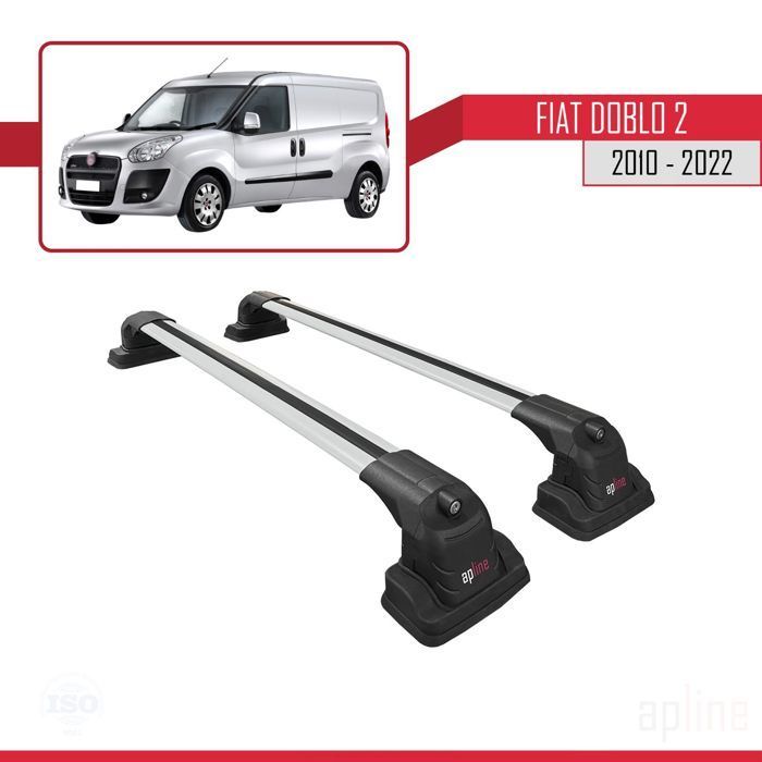Barras de techo - ACE-3 - Fiat Doblo 2 - Aluminio - 2 barras - Carga útil < 300 kg
