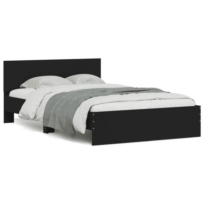 Cama para adultos BEST con somier de láminas, color negro, sin colchón, 120 x 190 cm, Nov712784