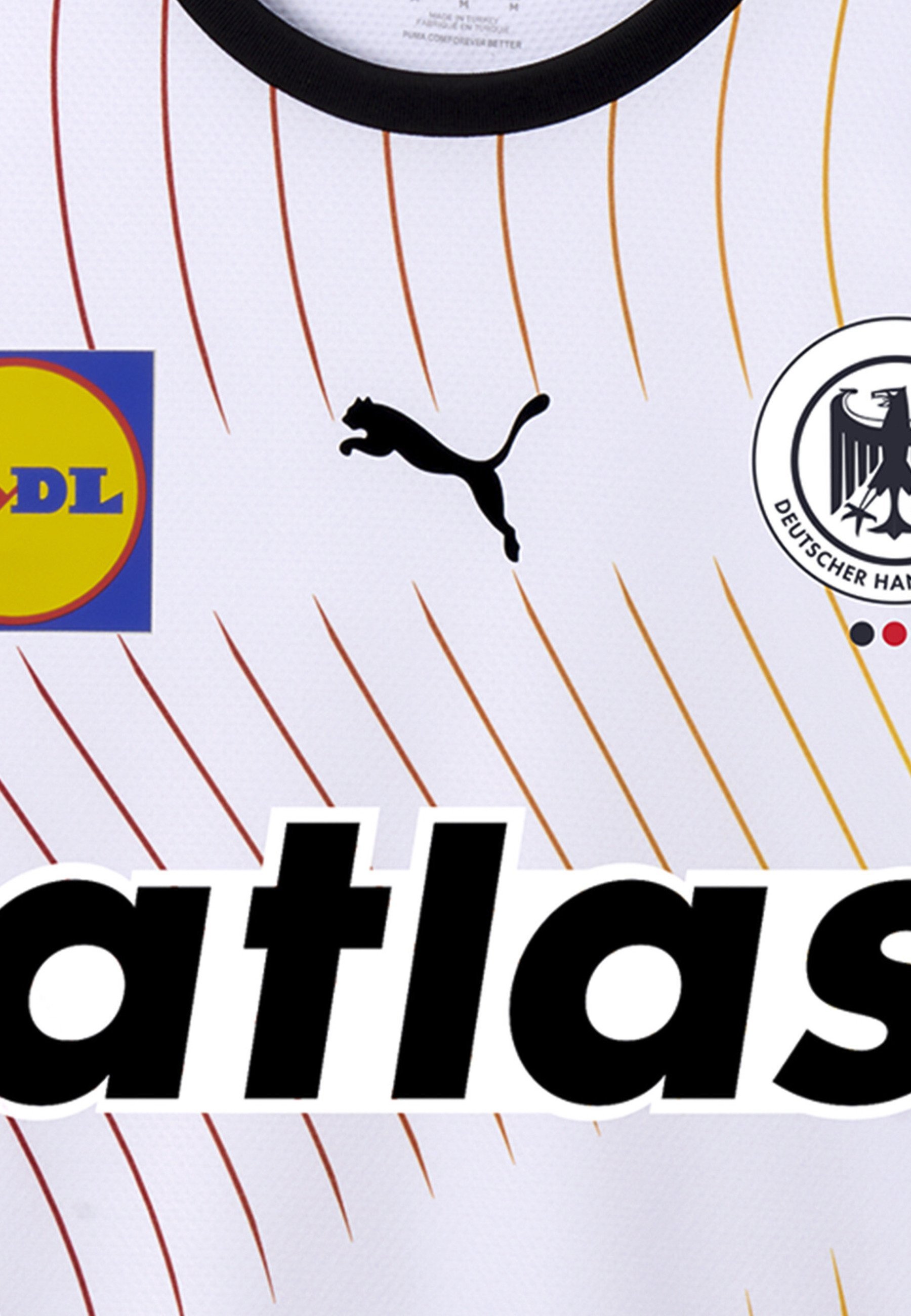 Puma DEUTSCHLAND 2025 HANDBALL HEIM - Tricou sport - alb negru