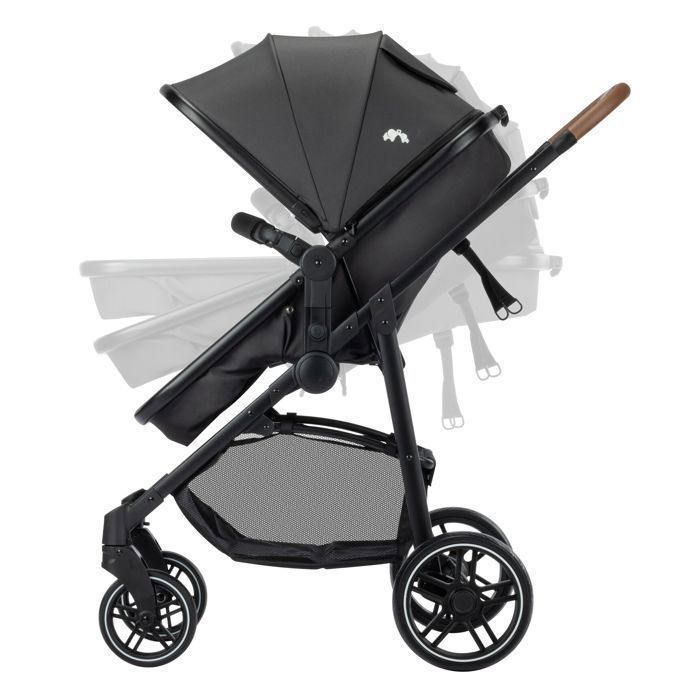 BEBECONFORT HAZE TRIO LUX Passeggino 3 in 1, navicella + seggiolino auto i-Size + parapioggia + borsa fasciatoio, 0-22 kg, grafite minerale