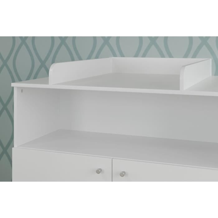 Baby Room Duo: 70 x 140 cm Cot + NIKO Changing Table - White - TREND TEAM