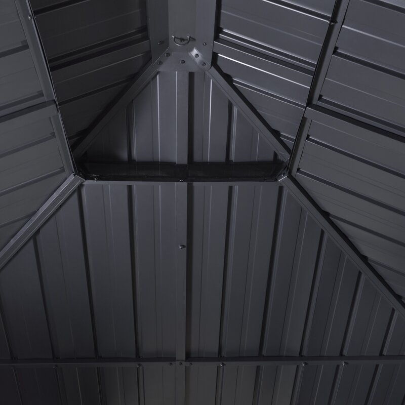 Gartenpavillon aus Aluminium, 12 Fuß breit x 10 Fuß tief