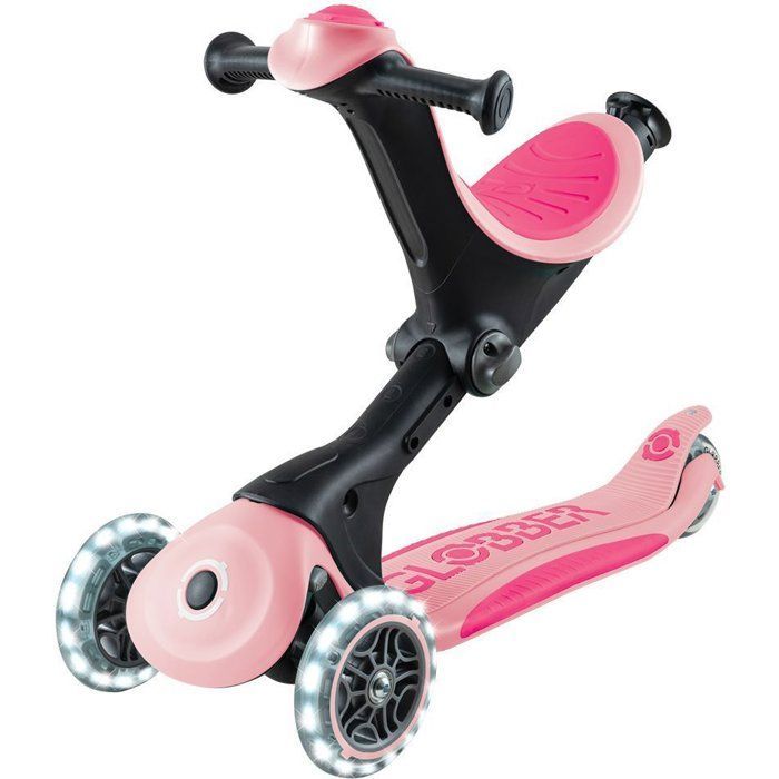 GLOBBER GO UP DELUXE LIGHT Convertible Scooter - Pastel Pink