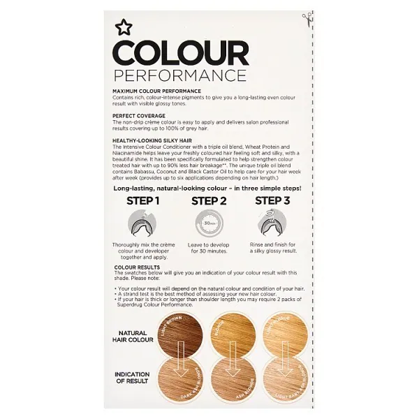 Superdrug Colour Performance 9.16 Természetes babahamus szőke