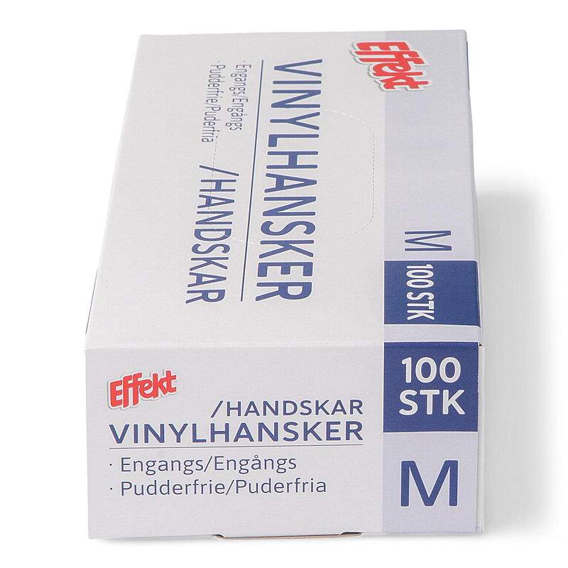 Bløde engangshandsker M 100-pak, vinyl